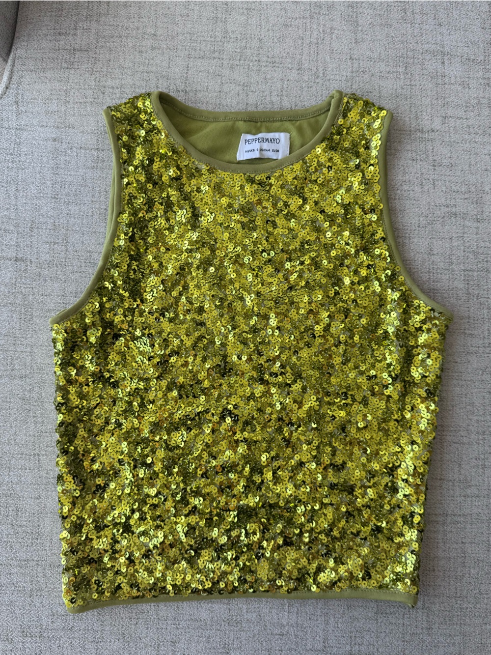 Peppermayo Sequin One-Piece in Green Like New
